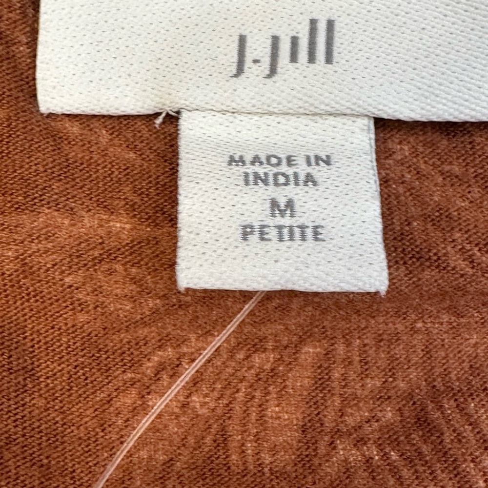 J. Jill Nwt Medium Petite Rust Leaf Pattern Top - image 4